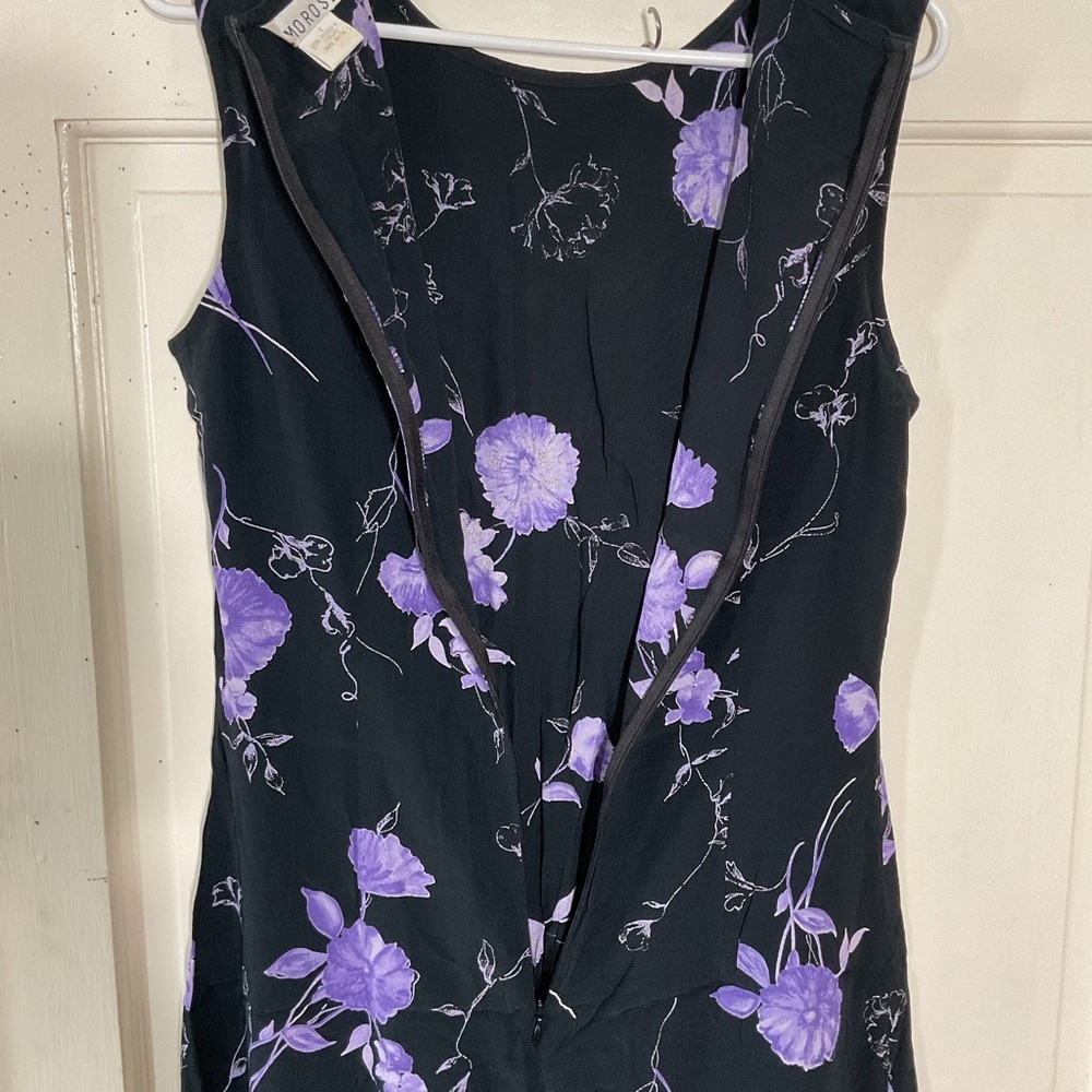 🍁Amorosé size 8 Floral Sleeveless Dress - Black and Purple - Picture 3 of 8